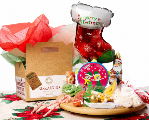 Caja regalo Navidad niños con globo